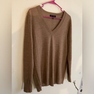 Banana Republic 100% Extra Fine Merino Wool Sweater M Brown